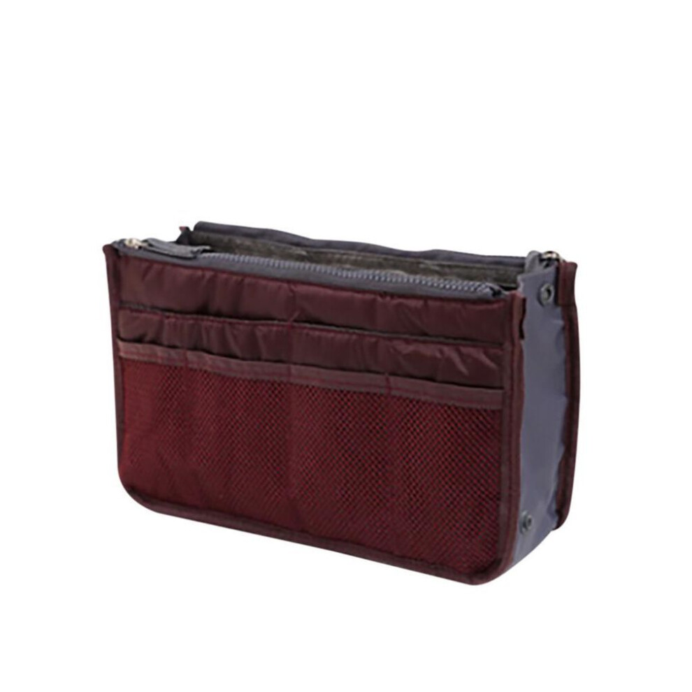 (red) Handbag Organiser Travel Insert Purse Large Liner Organizer Tidy Bag