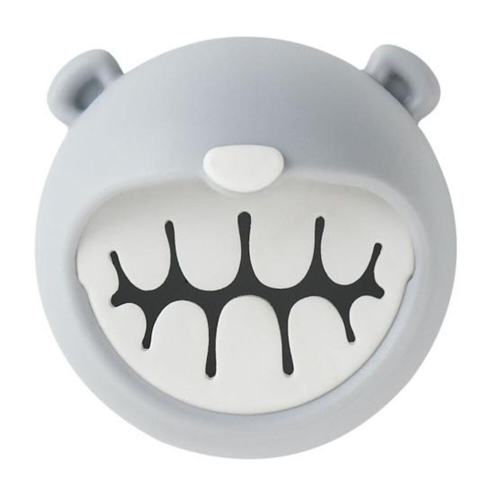 (grey) Durable Towel Rack Self-adhesive Space-saving Anti-collision No Harm To Walls Creative Bear Holder