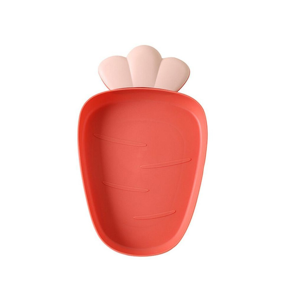 (red, Carrot Set) Unique Dessert Plate Stackable Anti-wear Plastic Dessert Plate