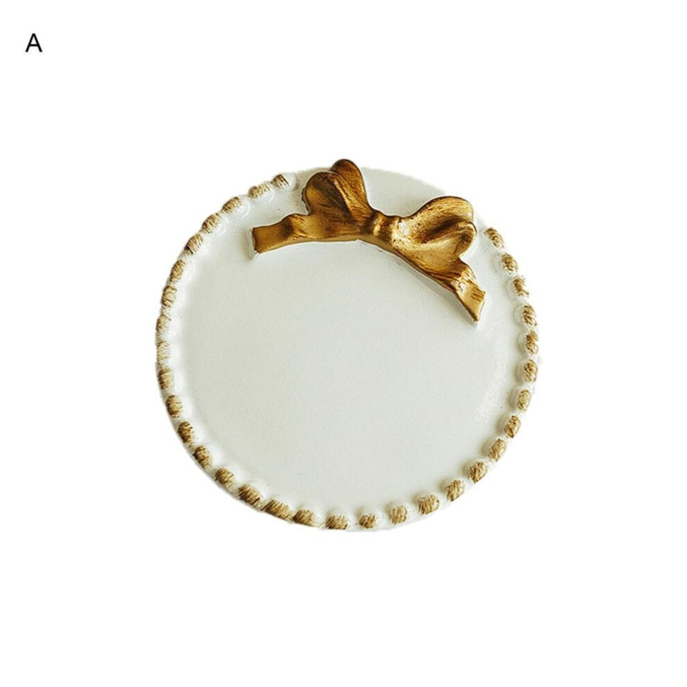 (as the picture, A) Attractive Candle Holder Plate Beautiful Resin Fadeless