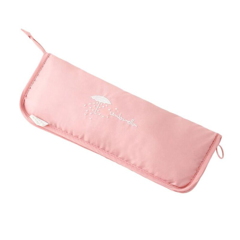 (pink) Small Fresh Print Pattern Umbrella Storage Bag Clutch Type Absorbent Folding Umbrella Bag Go Out Portable Waterproof Storage Bag