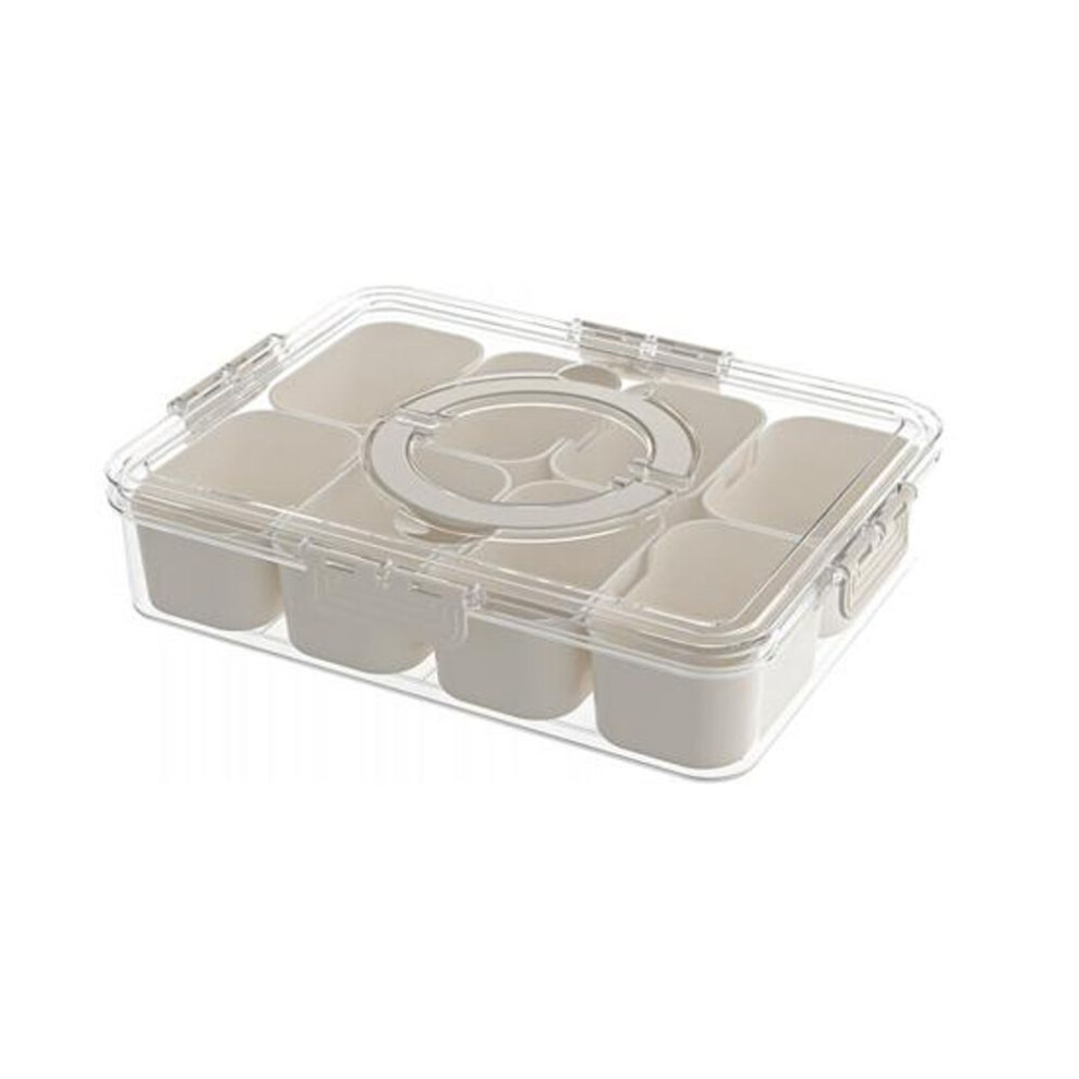 (8) Snack Box with 8 Compartments Space-Saving Snack Plate for Sweets Nuts Fruit Storage