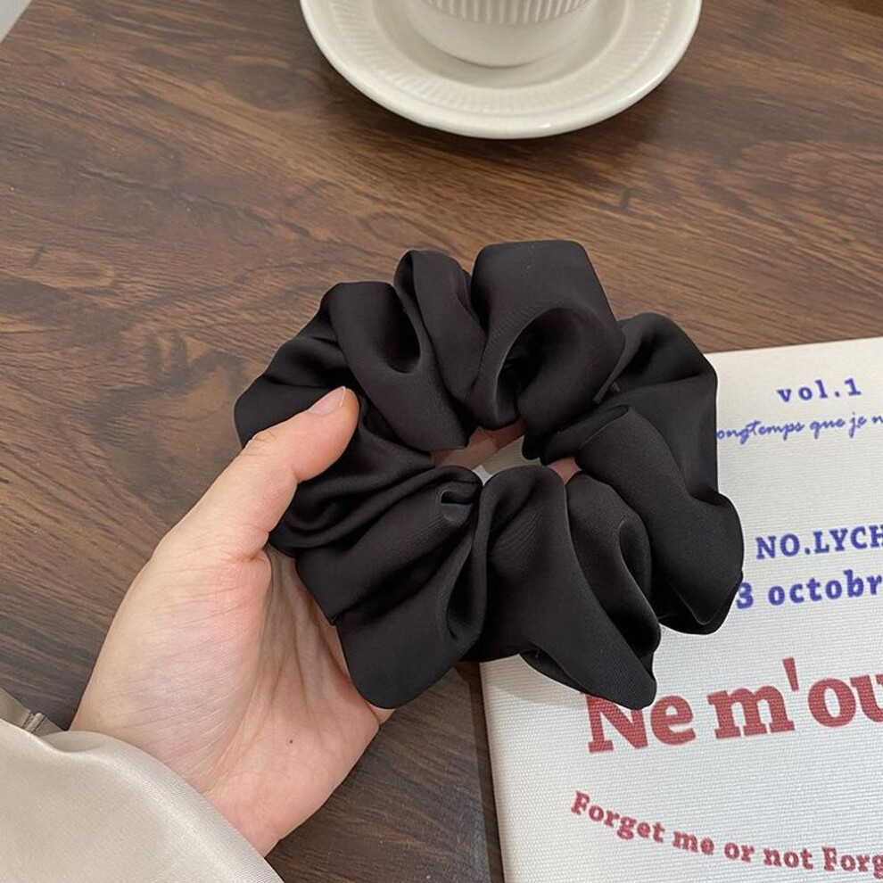 (black) Satin Headband Silk Hair Rope Women Department Simple Crunchies Set Rope Headband Girls Hair Accessories