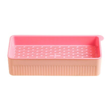 (pink) Cat Grass Planter with Detachable Bottom Double Layer Contrast Color Non-slip Base Easy to Clean Plastic Pet Cat Sprout Dish Growing Pot