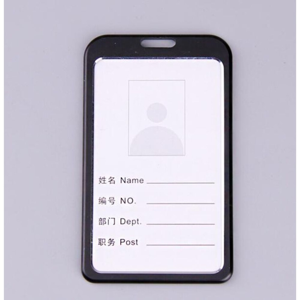 (6) 1pc Aluminum Alloy Card Holder Business Card Id Badge Holders Vertical Metal Case
