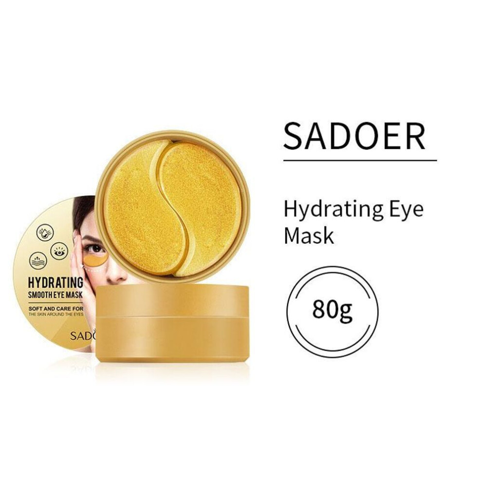(gold, 60pcs) 80g 60pcs Ginseng Fruit Collagen Eye Mask Women Anti Wrinkle Moisturizing Whitening Eye Care Eye Bag