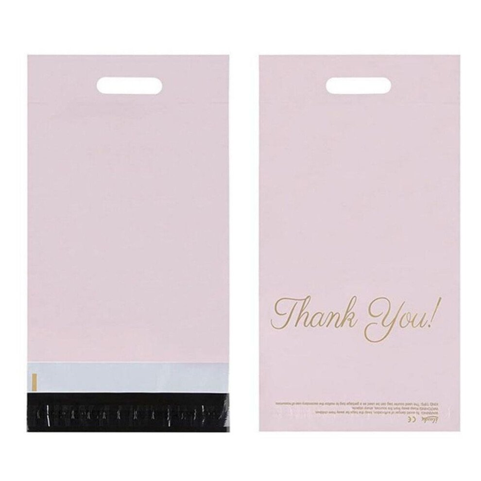 (pink) 10pcs Standard Thank You Pink Adhesive Envelopes Bags Black White Underwear Dress Leggings Gifts Shipping Portable Pouches