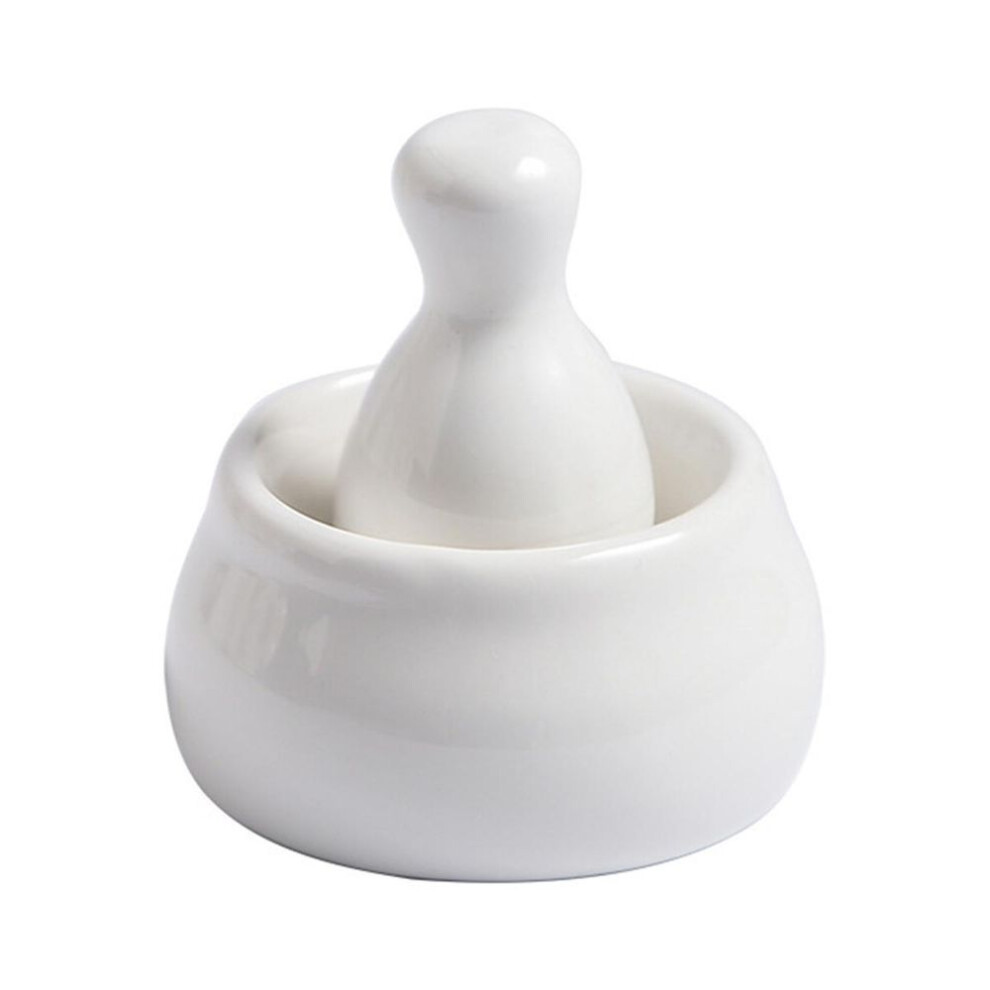 (white) Yousheng Ceramic Mortar And Pestle Set For Grinding Spices Herbs And More Kitchen Decor Essential Durable Herb Grinder Pill Crusher
