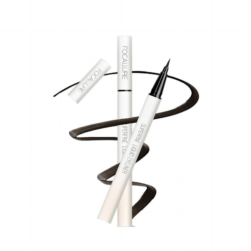 (as the picture) Focallure Black Liquid Eyeliner Waterproof Long-lasting Ultra-thin Quick-dry Smooth Easy To Wear Eyes Makeup Tool Pen Cosmetics