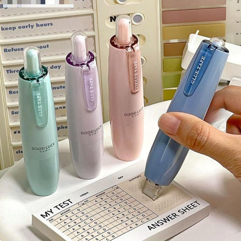 (pink) Chic Simplicity Double Side Glue For Student Diy Scprabook Journal Paste Glue Tape High Viscosity Tape Student School Supplies