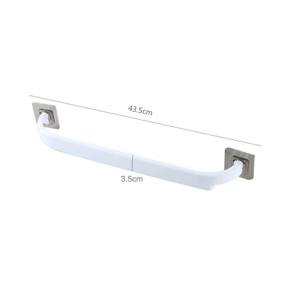 (beige) Adhesive Towel Rack Bathroom Towel Bar Shelf Wall Mounted Towels Hanger Toilet Suction Cup Holder Kitchen Bathroom Organizer