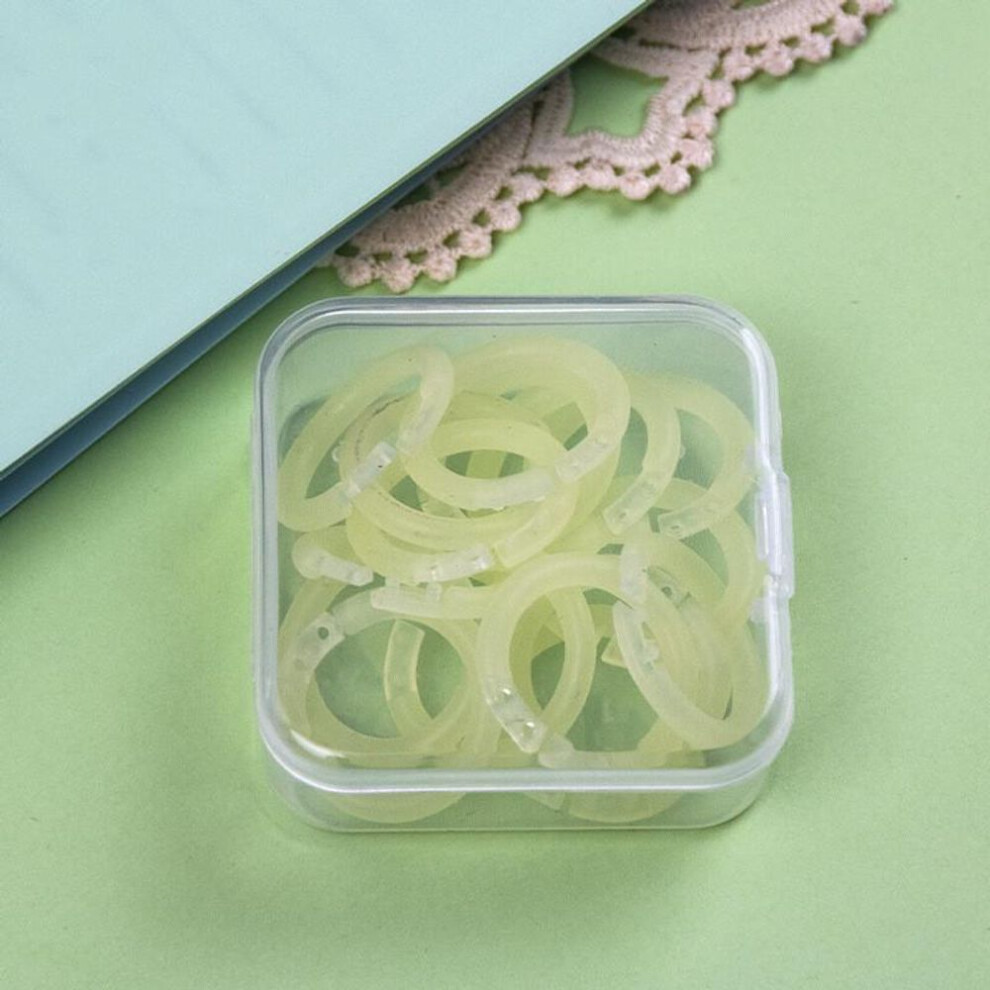 (yellow) 20pcs 15mm Loose Leaf Binder Rings Opening Notebook Refill Keychain Ring Diy Photo Album Circle Clamps Office Budget Binder
