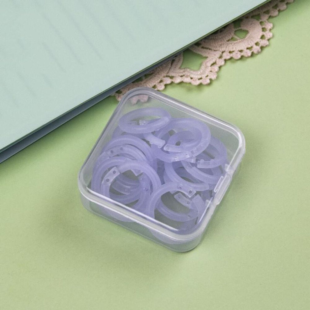 (purple) 20pcs 15mm Loose Leaf Binder Rings Opening Notebook Refill Keychain Ring Diy Photo Album Circle Clamps Office Budget Binder