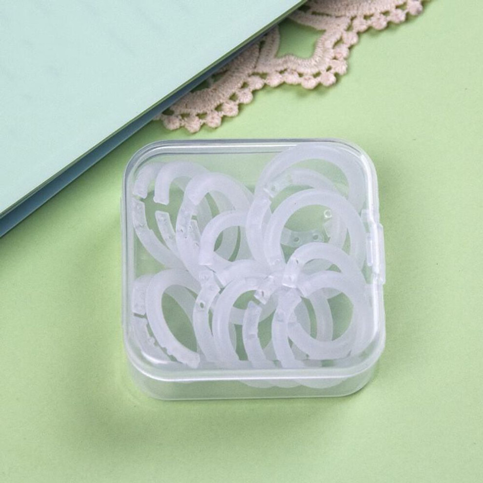 (white) 20pcs 15mm Loose Leaf Binder Rings Opening Notebook Refill Keychain Ring Diy Photo Album Circle Clamps Office Budget Binder