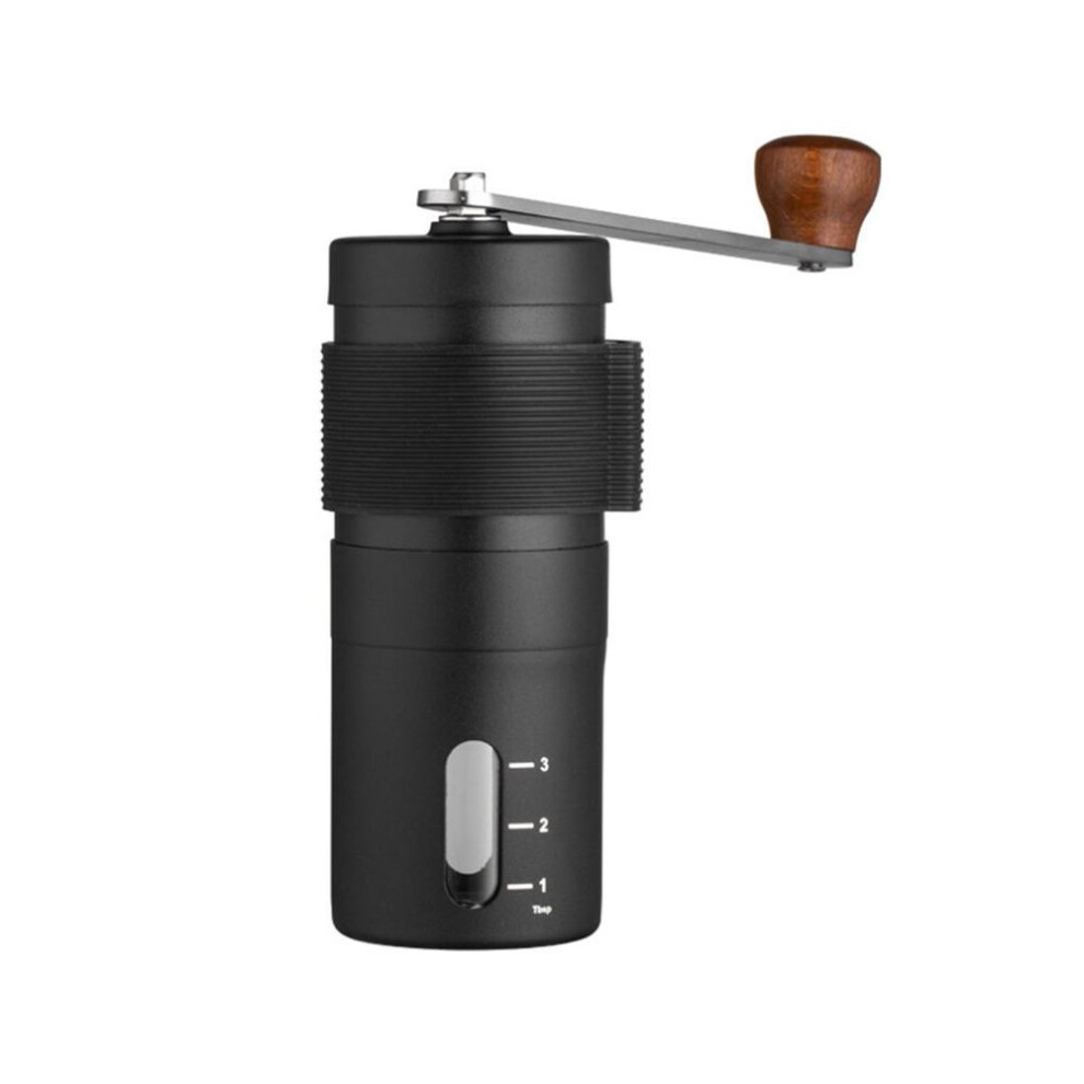 (black) Yousheng Coffee Grinder Stainless Steel Manual Coffee Grinder Mini Portable Bean Grinder With Grinding Precision For Home Office Travel