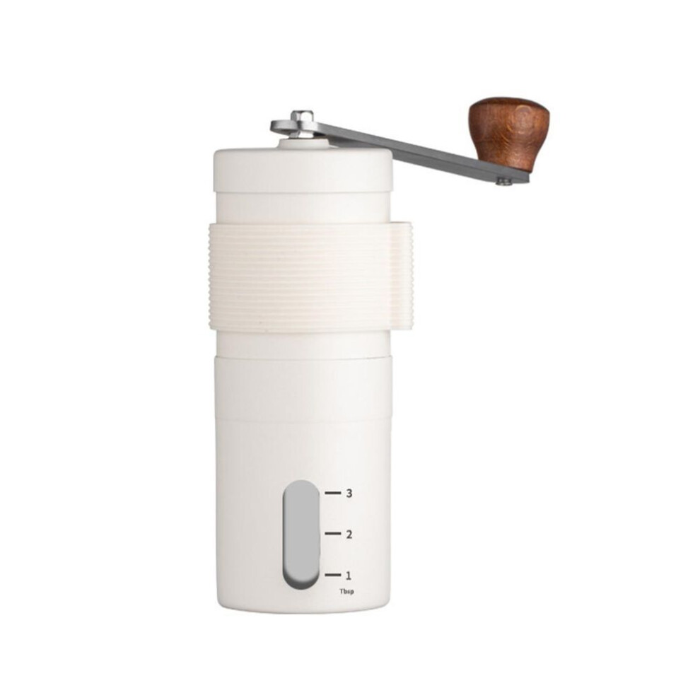 (white) Yousheng Coffee Grinder Stainless Steel Manual Coffee Grinder Mini Portable Bean Grinder With Grinding Precision For Home Office Travel
