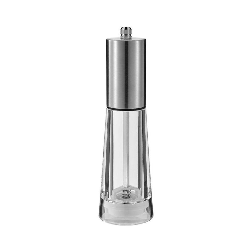 (silver) Yousheng Salt And Pepper Grinder Stainless Steel Salt Spice Shakers Coarse Mills Refillable Adjustable Lid Grinder Kitchen Tools