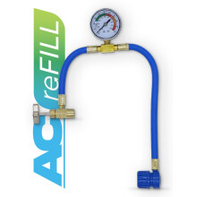 AC Refill Car Aircon Top-Up Re-Charge Hose with Gauge - Type A (11.5mm diameter)