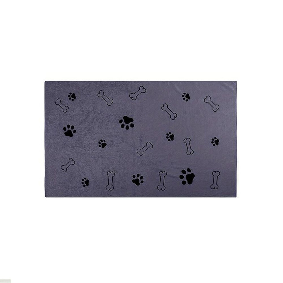 (60*100cm, grey) 1pcs Dog Towel Drying Dog Cat Pet Towel Puppy Microfiber Quick-drying Dog Claw Bath Towel, Pet Bath Products Absorbent Medium Dog