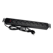 Alantec PZ081U3M power extension 3 m 8 AC outlet(s) Indoor Black