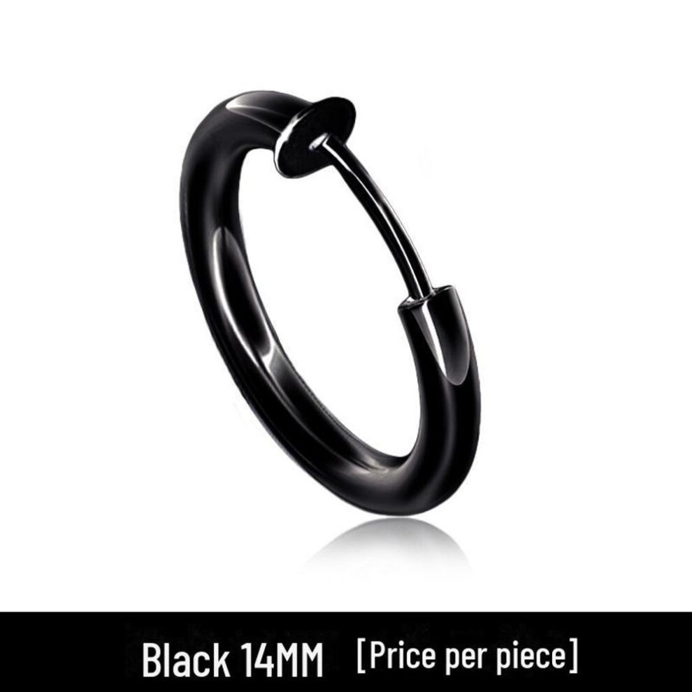 (black, 14mm) "non-pierced Ear Clip For Men, Trendy Ear Bone Clips, And Stylish Ear Studs For Women