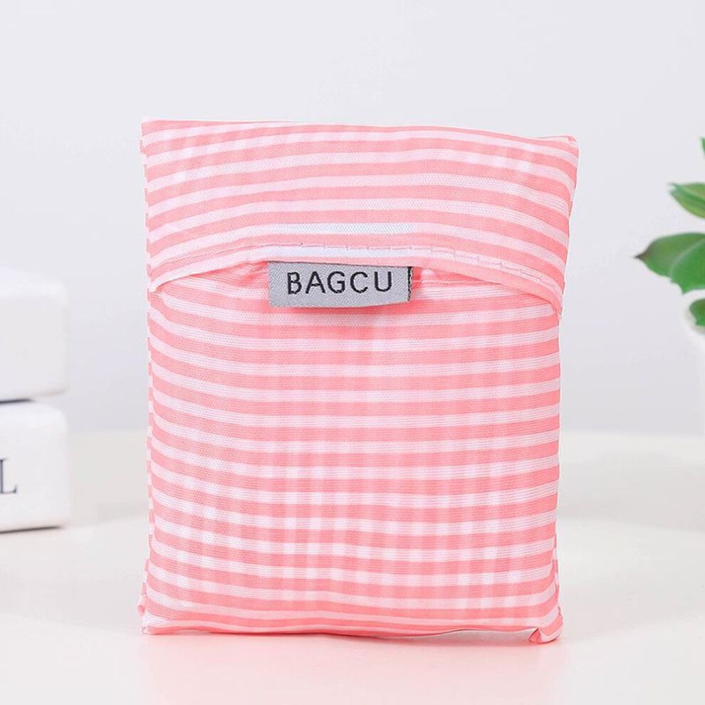 (pink, Strips) "eco-friendly Foldable Oxford Cloth Shopping Handbag