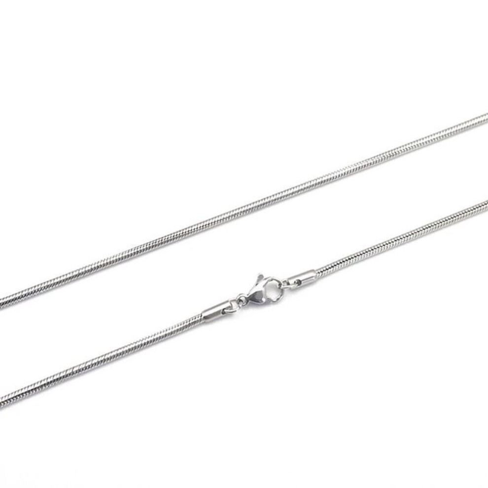 (2.4MMX50CM) "Stainless Steel Snake Chain Necklace for Men & Women - Titanium Steel, Trendy & Pendant-Friendly