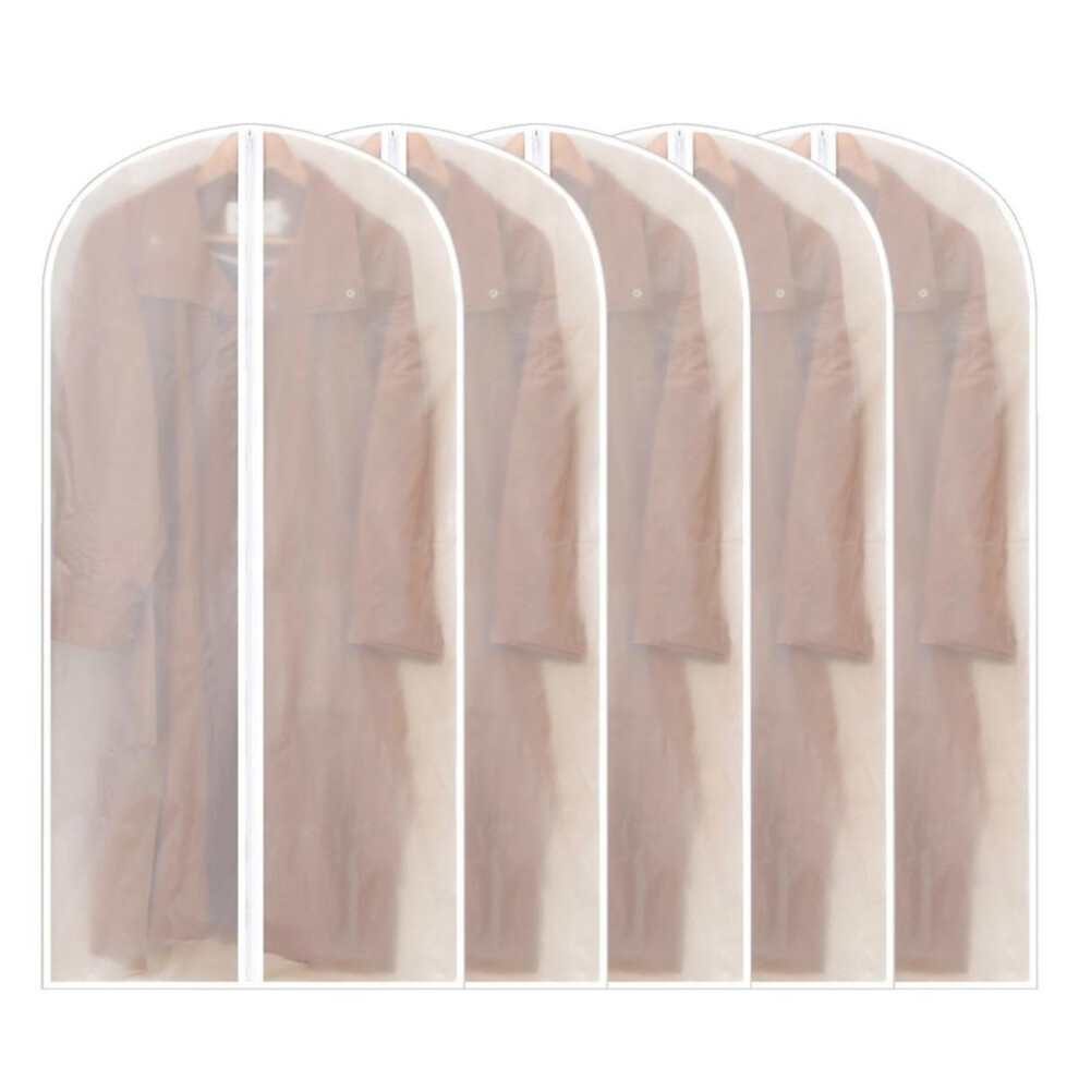 5 Pcs Dust Bag Transparent Clothes Dust Cover Waterproof Dustproof Mildew-proof Wrinkle-free Storage Bag