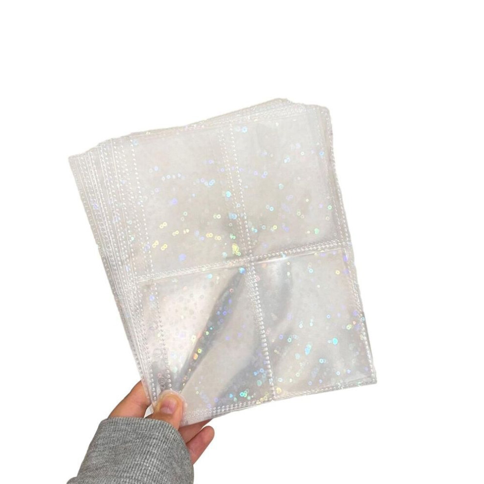 (D) 10 Sheets Loose Leaf A5 Transparent Waterproof Photocard Binder Sleeves Idol Photo Card Holder Photocards Album Storage Bag Loose Leaf