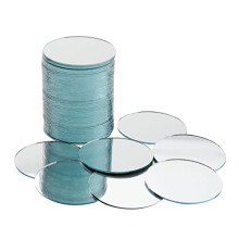 Juvale 60-Pack Kleine Ronde Spiegels voor Ambachten 2-Inch Glazen Tegel Circl