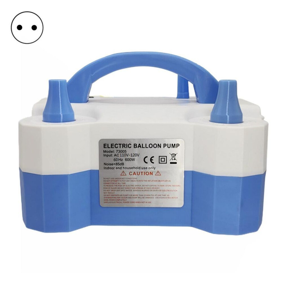 (blue, EU Plug) Electric Balloon Pump Portable Automatic Dual Nozzle 110v 600w Balloon Inflator Birthday Gender Reveal Baby Shower Balloons Party Supplies