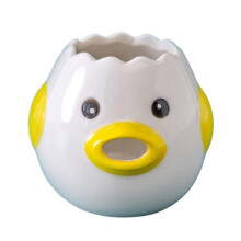 (yellow) Cartoon Cute Chicken Ceramic Egg Divider White Egg Yolk Separators Creative Egg Liquid Filters Baking Tools Egg Racks Kitchen Supplies