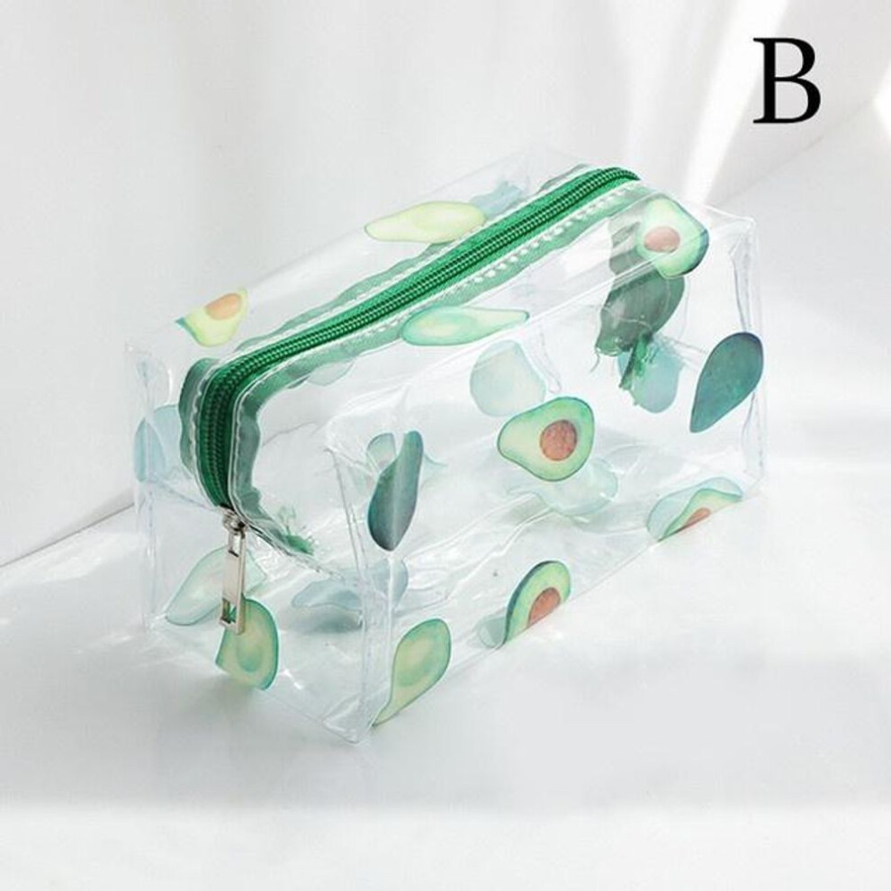 (B) Big Waterproof Transparent Pencil Case Pvc Stationery Gift Girls Students Pencil Bag Kawaii Makeup Cosmetic Bag Travel Bags