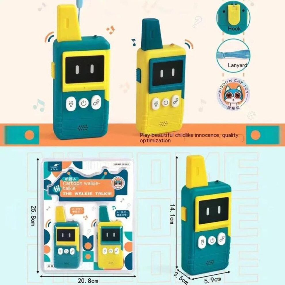 (as the picture) Children Electric Toy Walkie Talkie 300M Portable Handheld Wireless Communication Lighting Outdoor Interactive Toy for Kid Adult