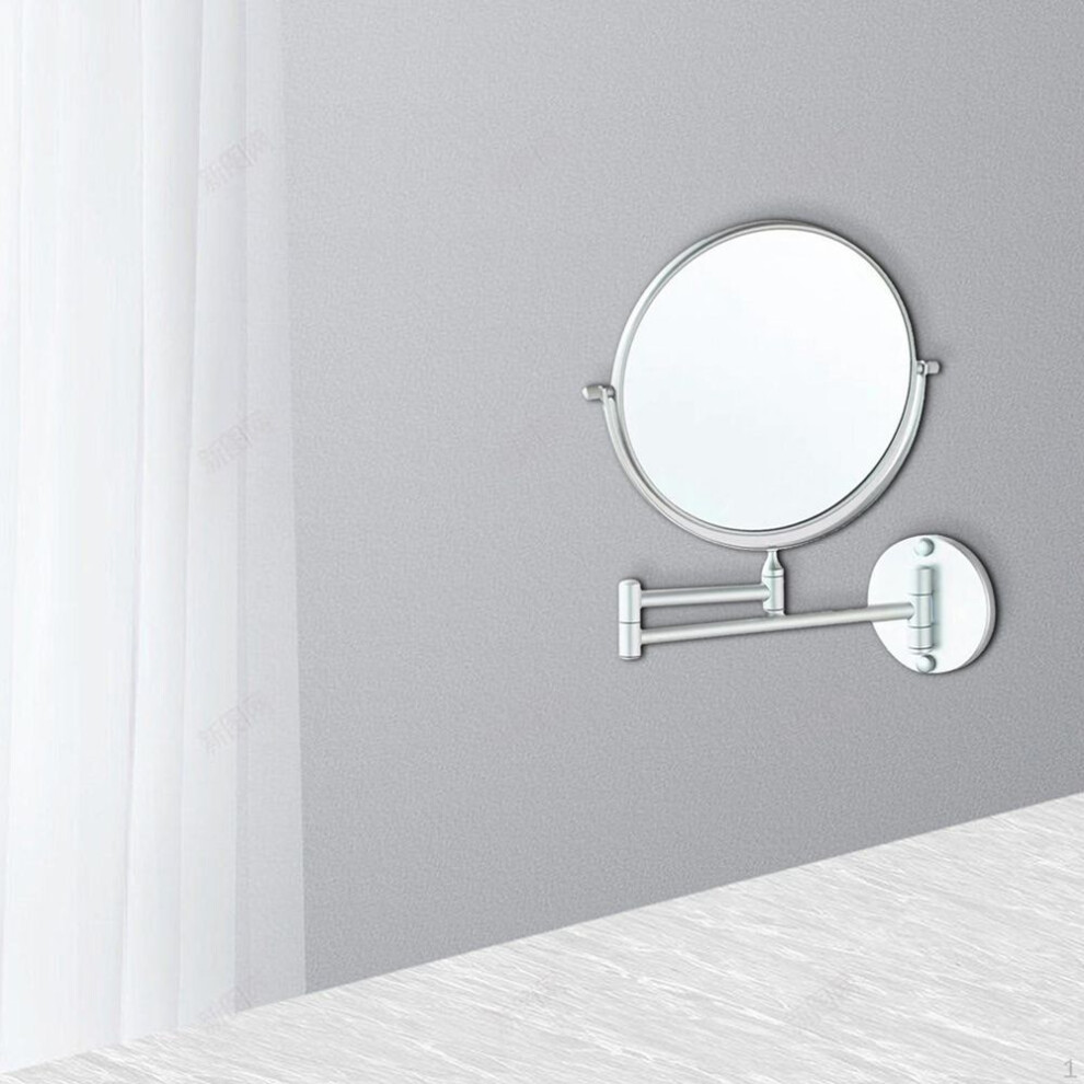 (as the picture, Matte) Swivel Wall Mount Mirror with 3x Magnification & Mirror, Fixing Screws