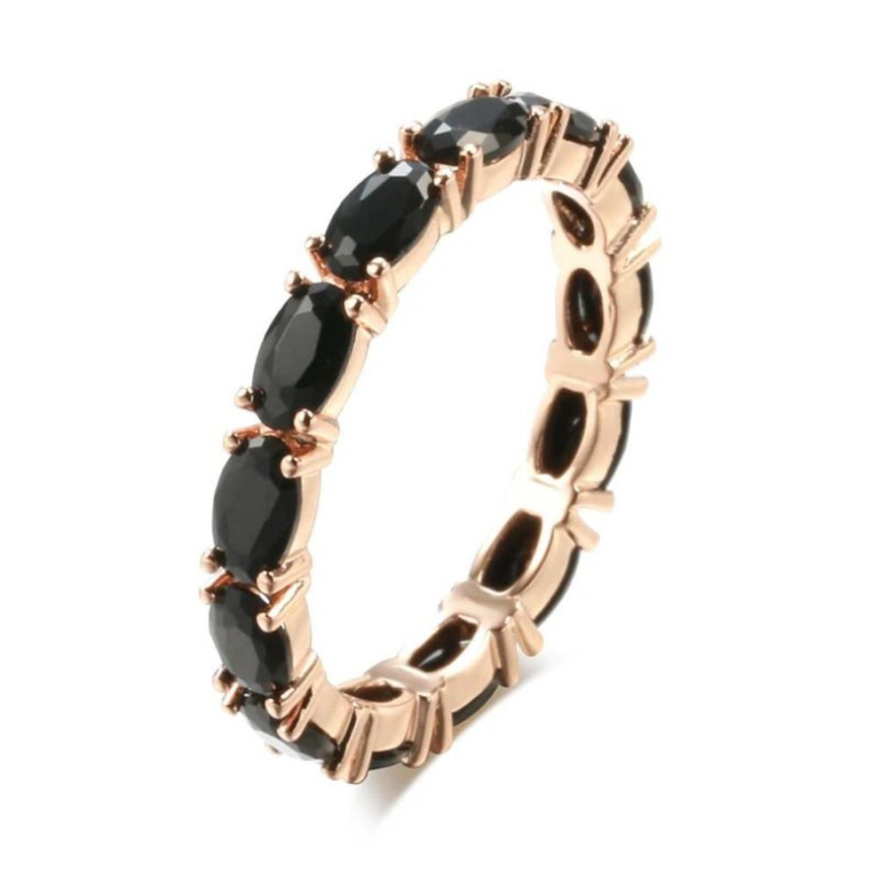 (black, 9) Gothic Style Full Black Zircon Fashion Women Rings Light Luxury Party Daily Jewelry