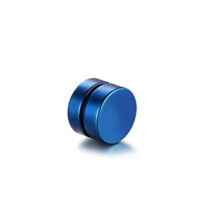 (blue, 10mm) No Pierced Magnet Ear Clip 1PC Strong Magnet Magnetic Mens Ear Clip 5 Colors Ear Studs