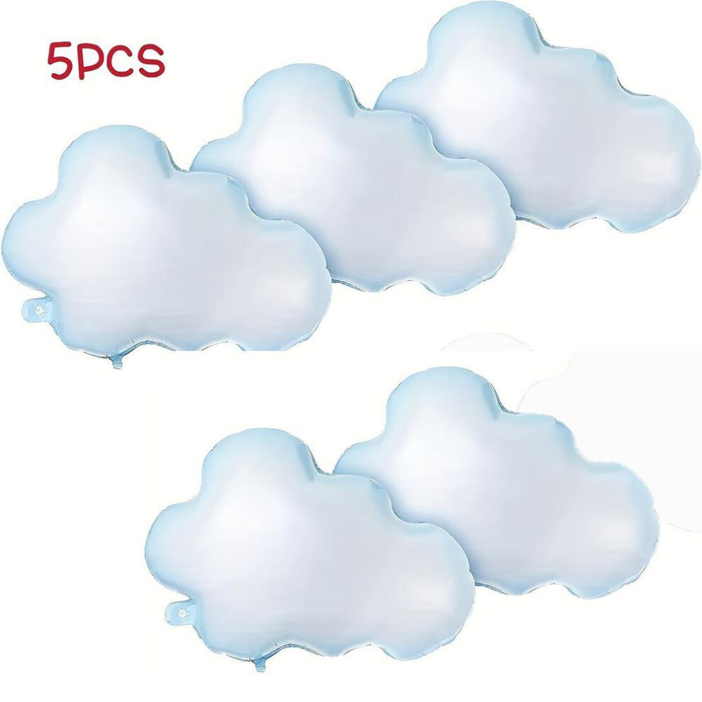 (5Pcs) 5Pcs White Cloud Foil Balloons For Birthday Baby Shower Themed Party Birthday Party Decorations Supplies