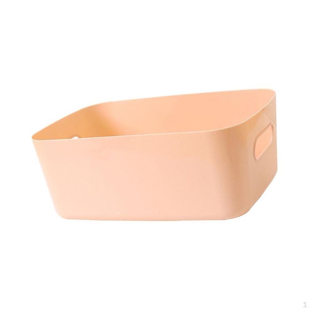 (apricot) Desktop Storage Basket Cosmetic Organizer Stackable Organizing Shelves Vanity Bin For Pantry