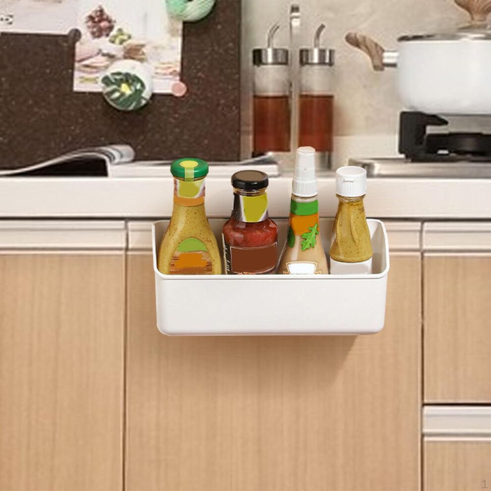 (as the picture, white 25.6x10x10cm) Cabinet Door Organizer Ginger Garlic Holder Hanging Basket Floating Shelves For Onion