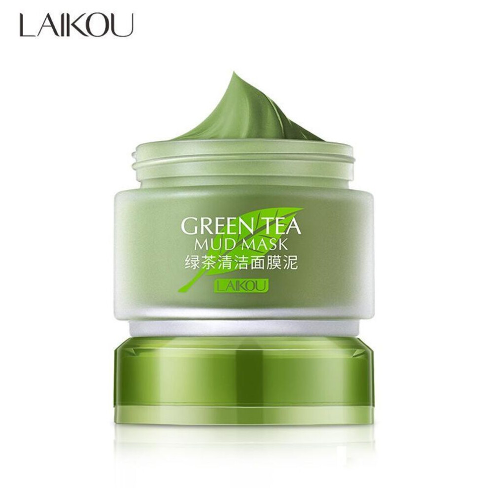 (as the picture, 85g) LAIKOU Longjing Matcha Green Clay Mask Green Tea Smear Mud Mask Refreshing Cleansing Mud Mask