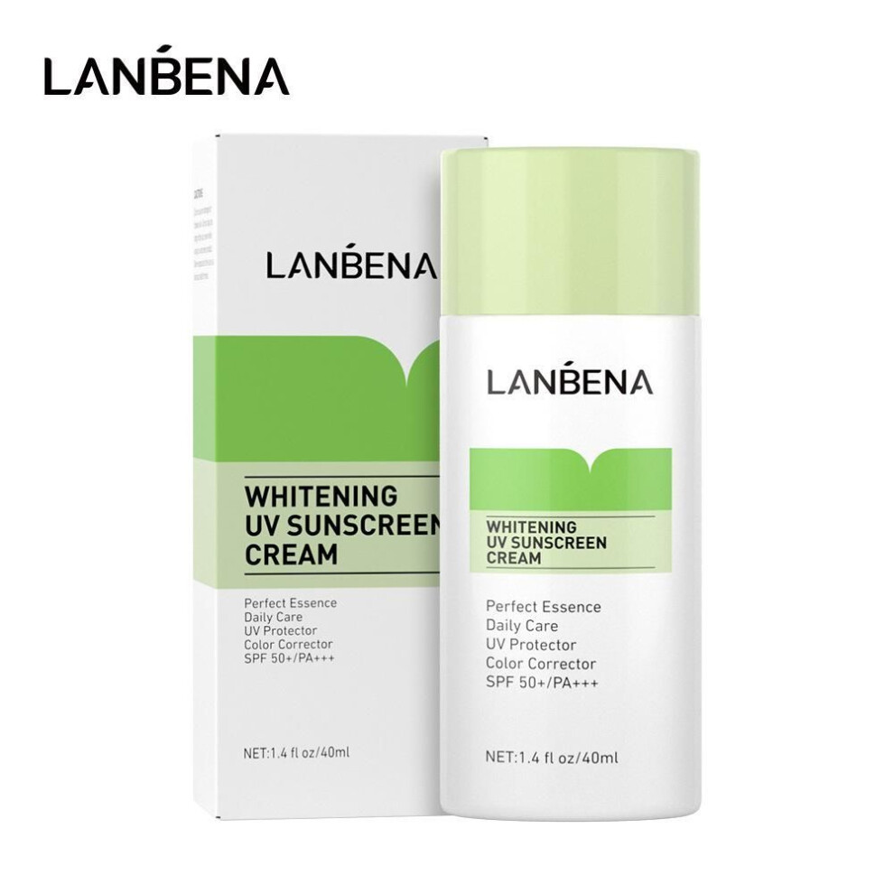 (green, 40ml) Lanbena Base Cream Sunscreen Available In Two Colors 40ml