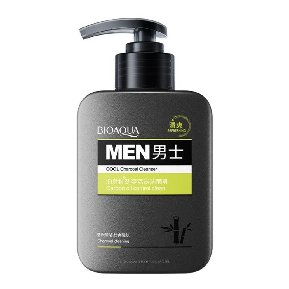 (as the picture, 168g) Activated Charcoal Cleanser Deep Clean and Penetrating Hydrating Refreshing Oil Control Men's Facial Cleanser