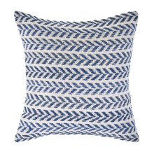 HomeRoots 535274 18 x 18 in. Beach Chevron Cotton Zippered Pillow, Blue - Set of 2