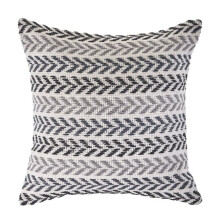 HomeRoots 535282 18 x 18 in. Beach Chevron Cotton Zippered Pillow, Black - Set of 4