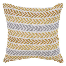 HomeRoots 535268 18 x 18 in. Beach Chevron Cotton Zippered Pillow, Orange - Set of 2