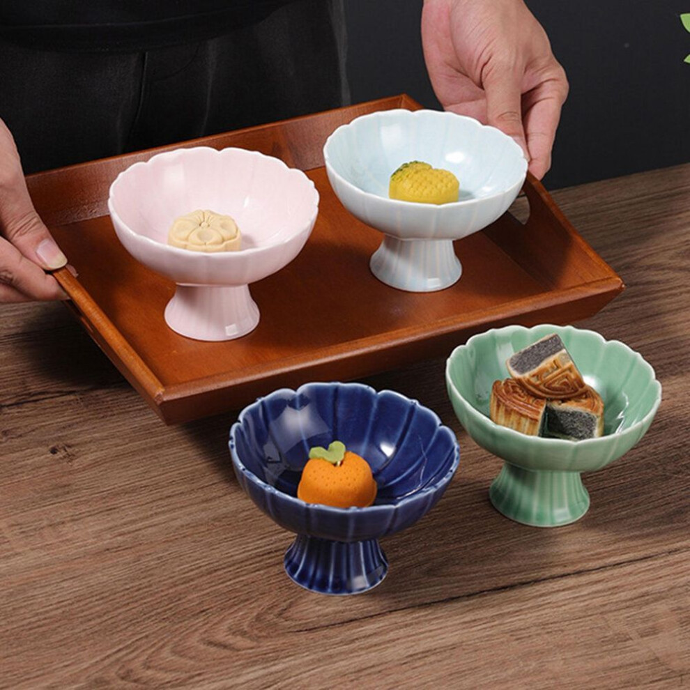 (as the picture, Brown) Wooden Serving Tray Party Serving Platter Cake Stand Snack Fruit Plate For Kitchen Table Centerpiece Home