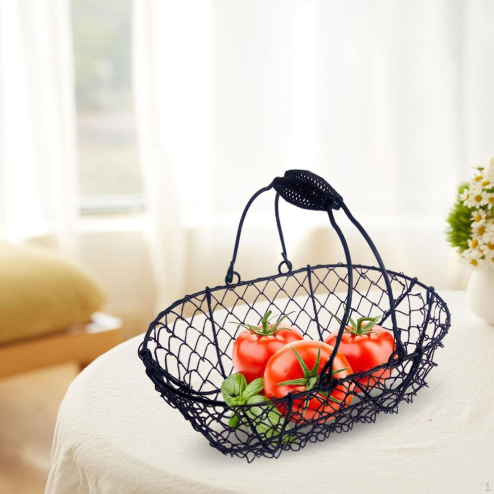 Fruit Basket Vegetable Storage Iron Table Centerpiece Home Decor Holder Stand Bread