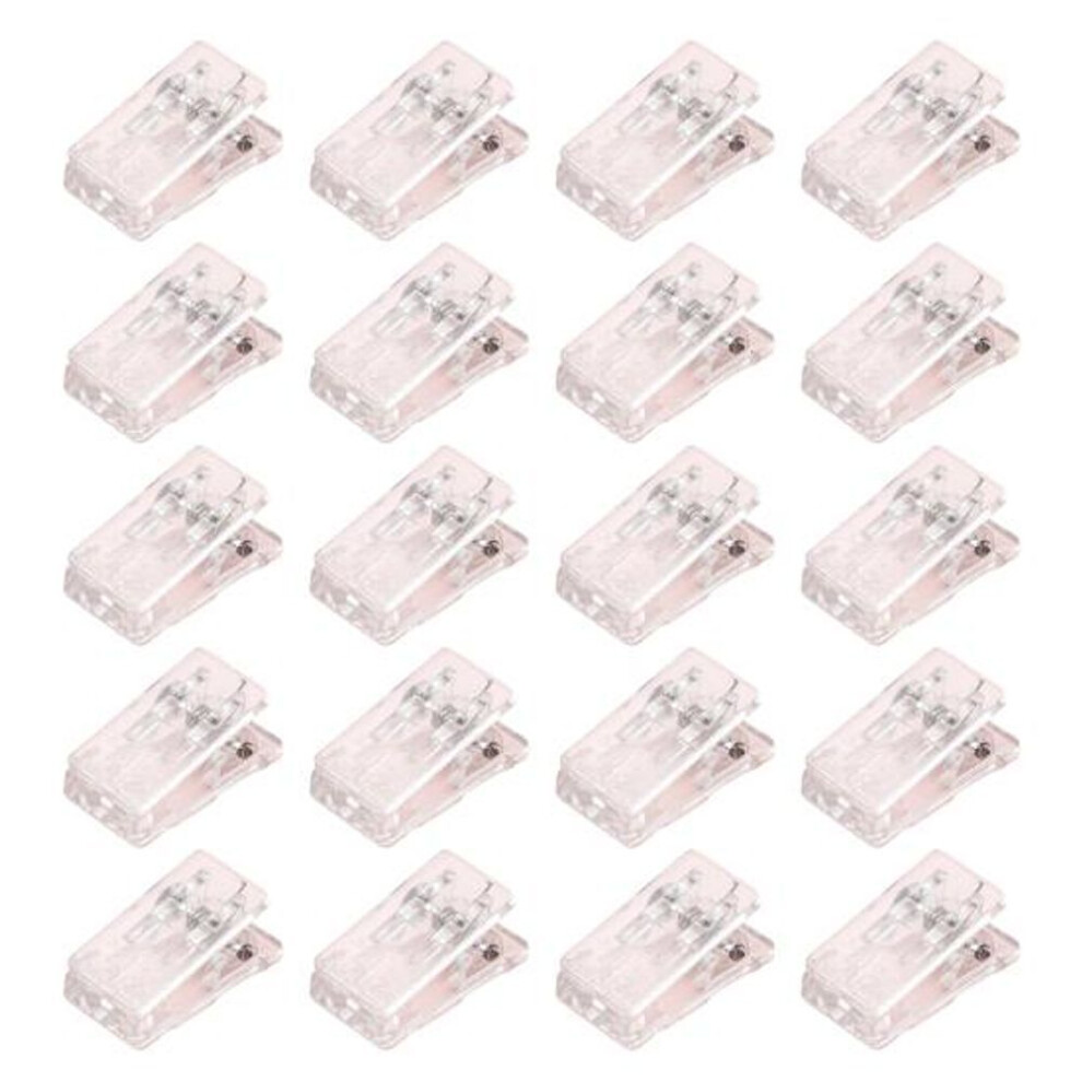 (A) 20pcs File Clips Artwork Hanging Clips Clear Plastic Wall Sticky Spring Clips Photo Poster Paper Strong Grip Clips