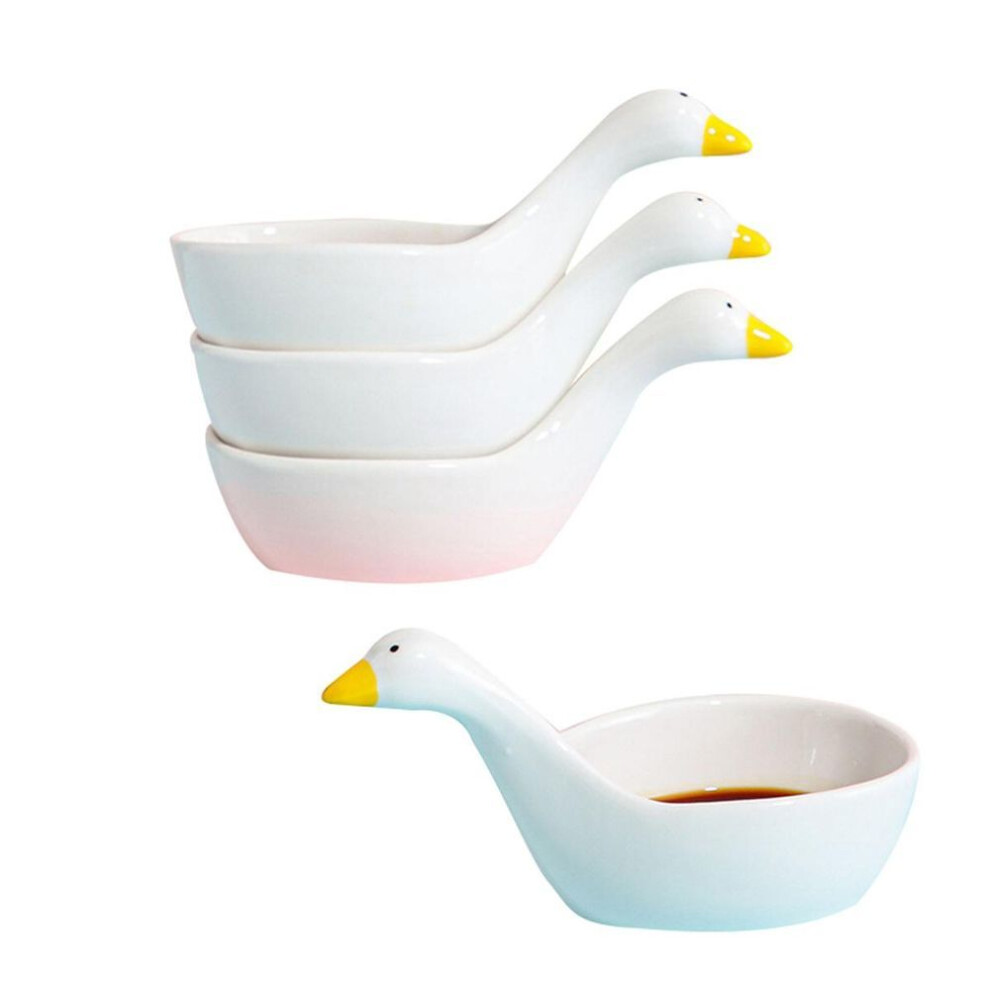 Ceramic Dipping Sauce Dippind Bowls Set Cute Swan Design Sauce Dishes Soy Dipping Dish Bowls Cute Tomato Dipping Bowls